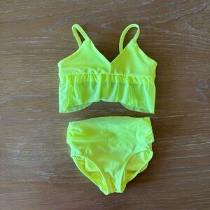 YS Five the Label Dancewear Set in Neon Yellow